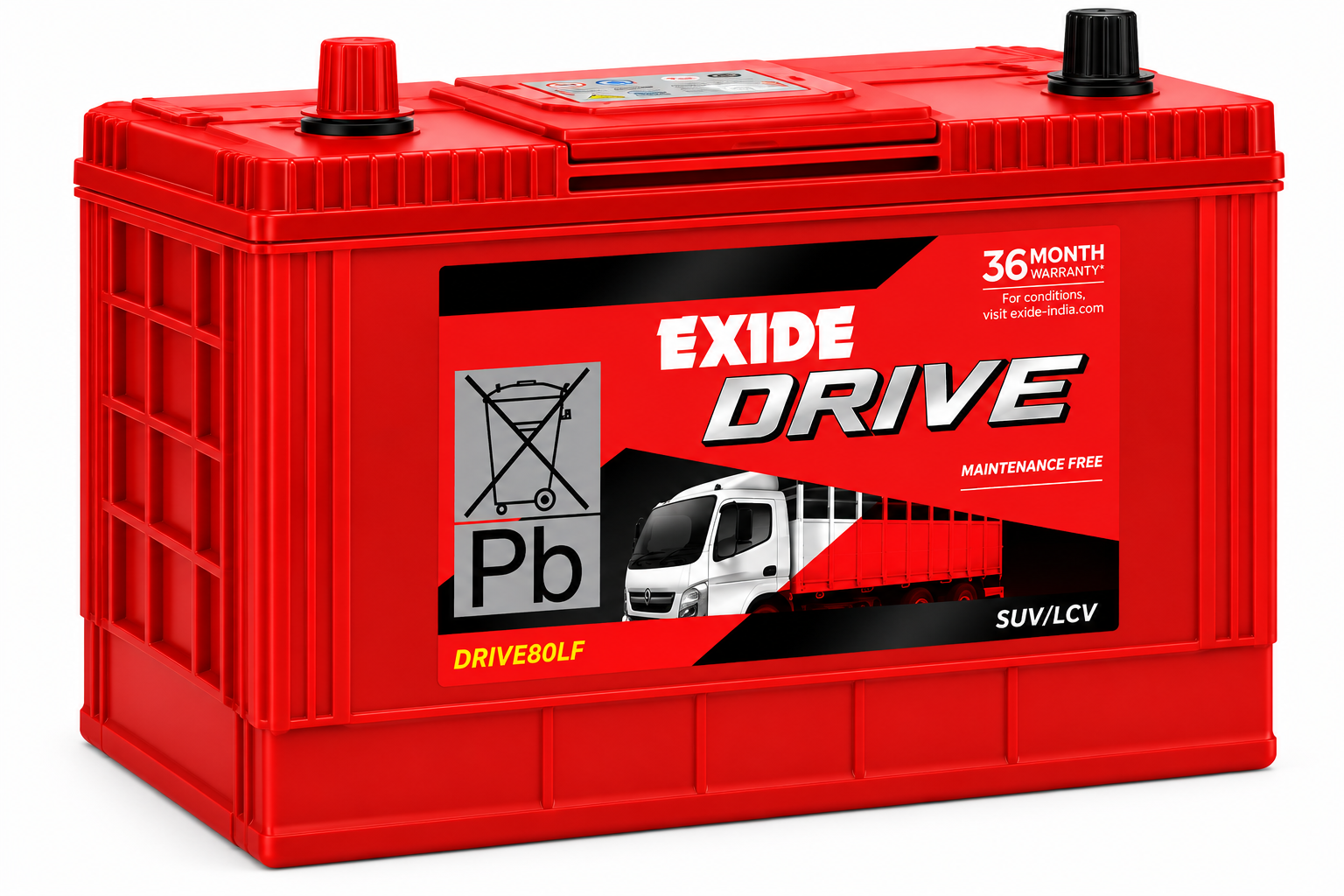 Exide DRIVE(DRIVE80LF) Battery - Image 3