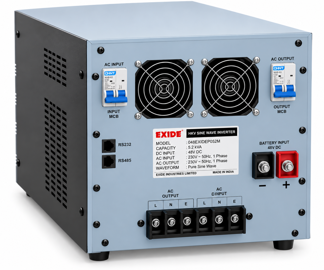 EXIDE HKV 48V 5.2kVA Sine Wave Inverter, 048EXIDEP052M - Image 3