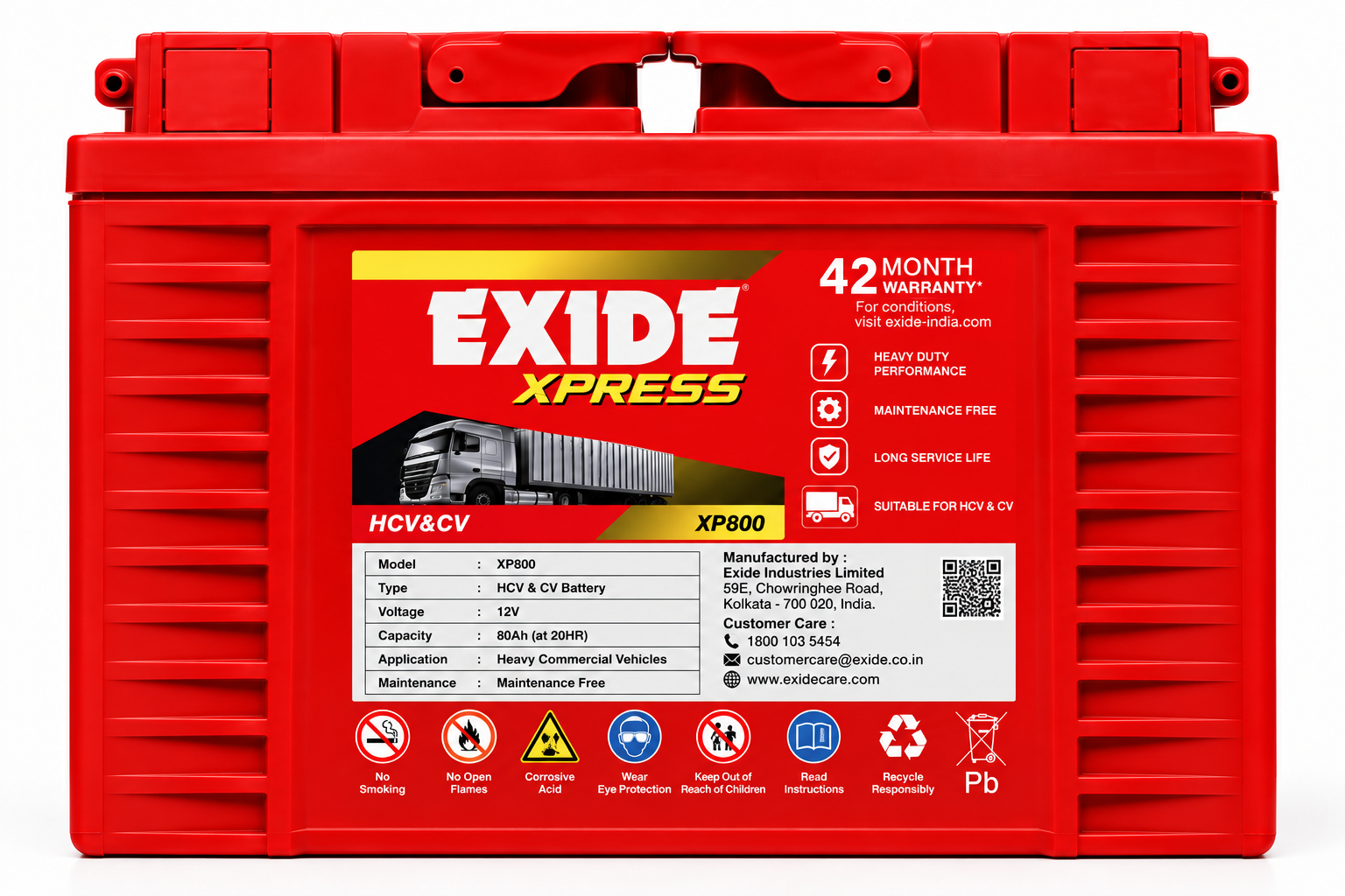 Exide XPRESS(XP800) Battery - Image 2